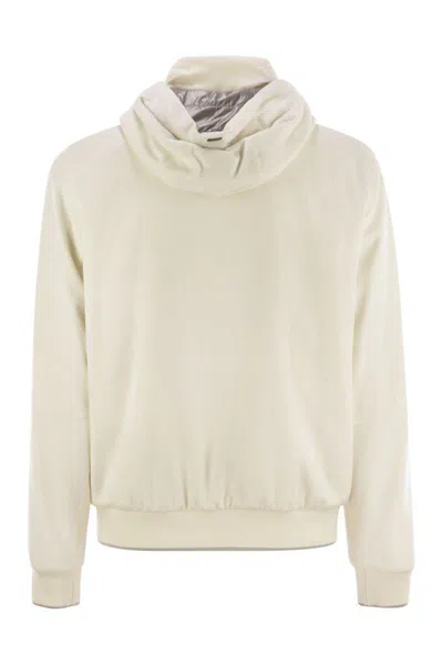 Shop Herno Cashmere And Silk Resort Bomber Jacket In Beige