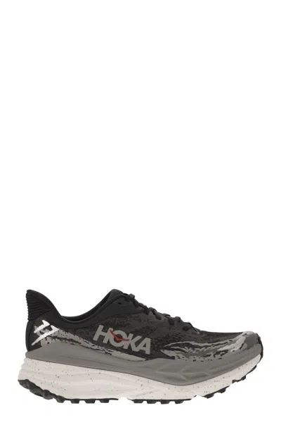 Shop Hoka Stinson 7 - Technical Fabric Trainers In Black