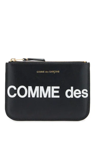 Shop Comme Des Garçons Huge Logo Pouch In Black