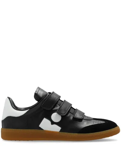 Shop Isabel Marant Beth Leather Sneakers In Black