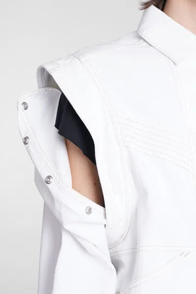 Isabel Marant Harmon Denim Jackets In White Cotton In White