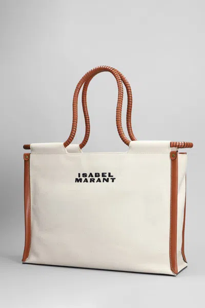 Isabel Marant Toledo Medium Cotton Tote Bag In Beige