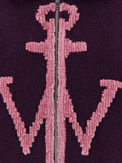 Shop Jw Anderson J.w. Anderson 'anchor Jwa' Hoodie In Purple