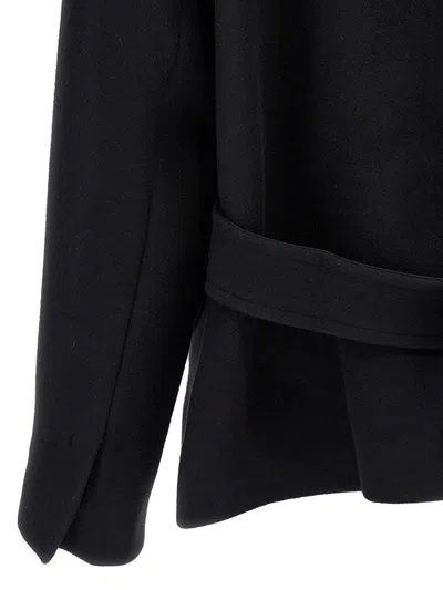Jacquemus Le Caban Caruso Draped-collar Jacket Women In Black