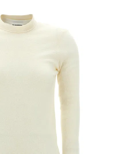 Jil Sander Dress With Petticoat Dresses White In White