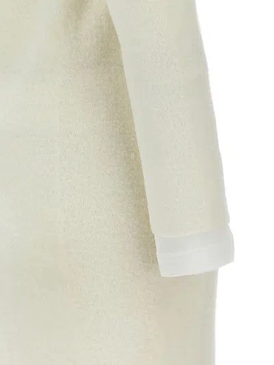 Jil Sander Dress With Petticoat Dresses White In White