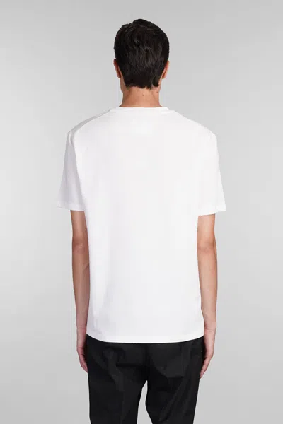 Jil Sander White T-shirt With Short Sleeves And Contrasting Logo Print In Cotton Man In White