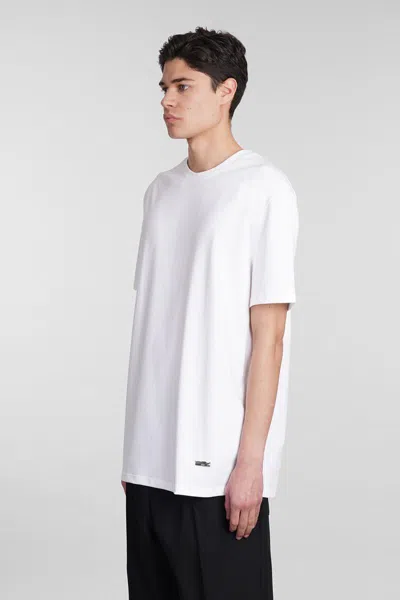 Jil Sander Classic Crew Neck T-shirt Set Of Three In Cotton In White