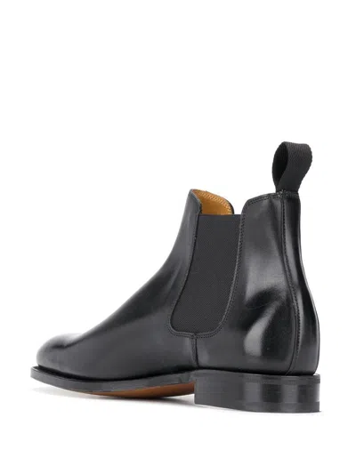 John Lobb Lawry Slip-on Boots In Leather In Black
