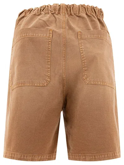 Shop Kapital "banana Patch Remake" Shorts In Beige