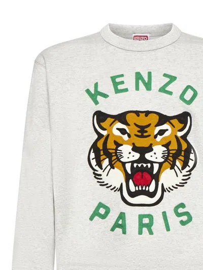 Shop Kenzo Sweaters In Pale Grey