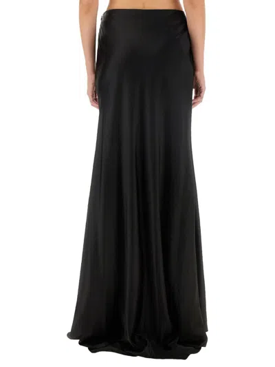 Shop Kiton Long Skirt In Black