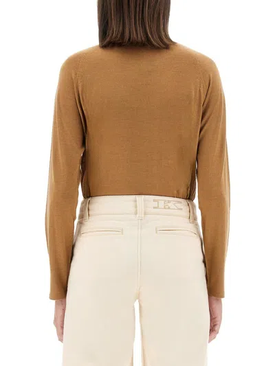 Shop Kiton Turtleneck Shirt In Brown