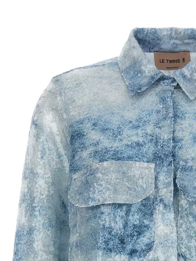 Le Twins Light Blue Daniela Shirt In Blue