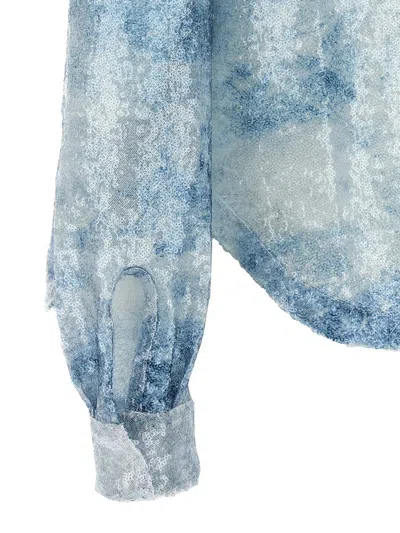 Le Twins Light Blue Daniela Shirt In Blue