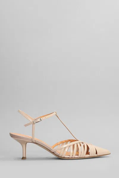 Lella Baldi Pumps In Powder Patent Leather In Powder