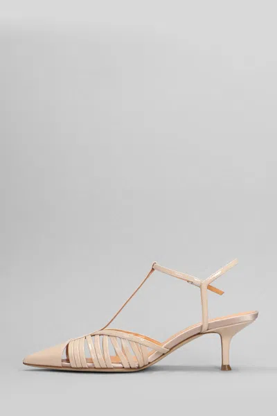 Lella Baldi Pumps In Powder Patent Leather In Powder