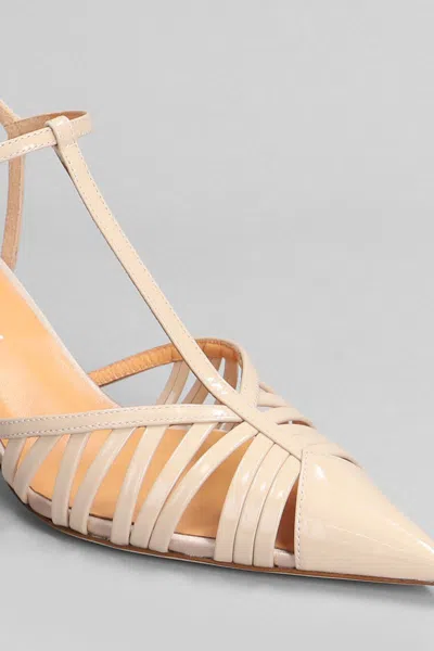 Lella Baldi Pumps In Powder Patent Leather In Powder