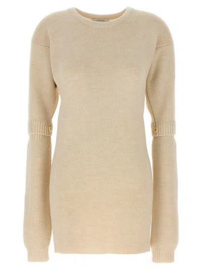 Lemaire Knitted Dress With Removable Sleeves In White