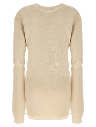Lemaire Knitted Dress With Removable Sleeves In White