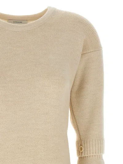 Lemaire Knitted Dress With Removable Sleeves In White