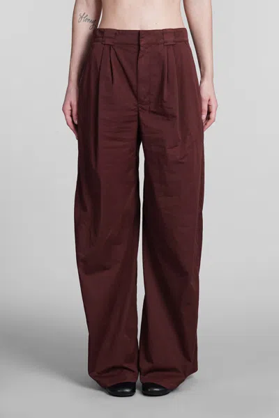 Shop Lemaire Pants In Red