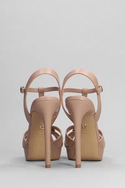 Shop Lola Cruz Aria Platform Sandals In Powder