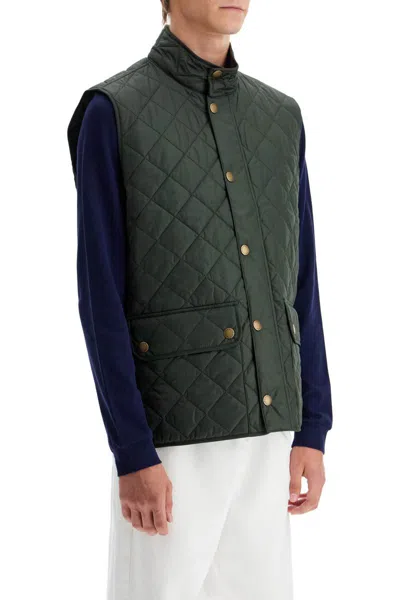 Shop Barbour Lowerdale Quilted Vest In Green