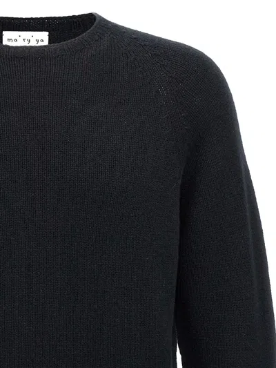 Ma'ry'ya Black Crew-neck Sweater In Black