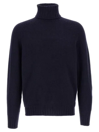 Ma'ry'ya High Neck Sweater In Blue