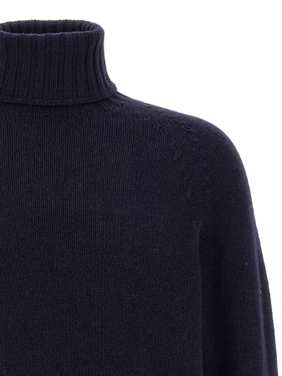 Ma'ry'ya High Neck Sweater In Blue