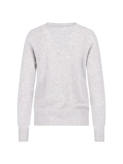 Ma'ry'ya Basic Sweater In Grey Cashmere In Grey