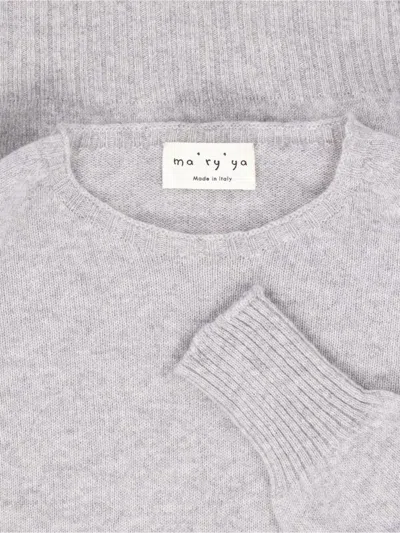 Ma'ry'ya Basic Sweater In Grey Cashmere In Grey