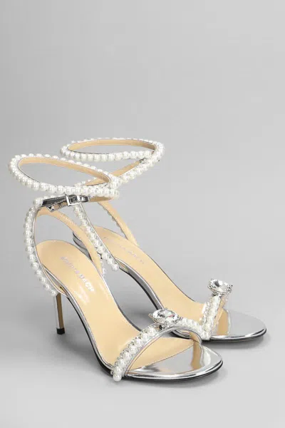 Shop Mach & Mach Sandals In Silver