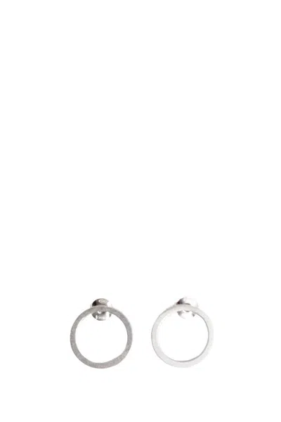 Shop Maison Margiela Earrings In Silver