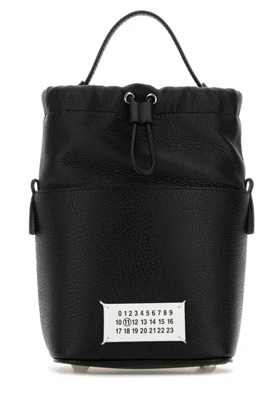 Maison Margiela 5ac Drawstring Small Bucket Bag In Black