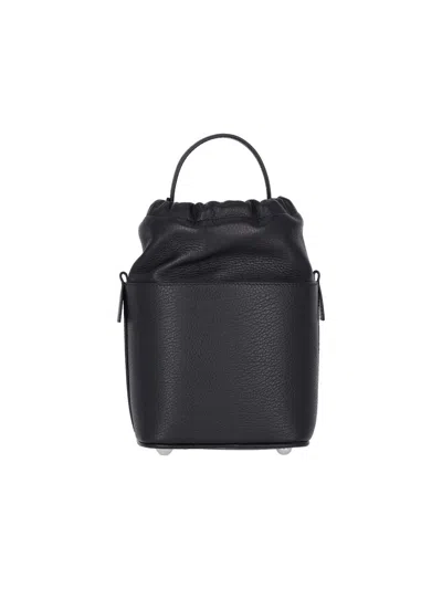 Maison Margiela 5ac Drawstring Small Bucket Bag In Black