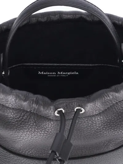 Maison Margiela 5ac Drawstring Small Bucket Bag In Black