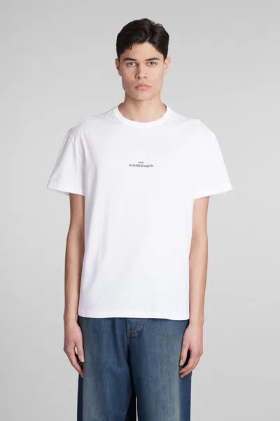 Maison Margiela Distorted Logo T-shirt In White
