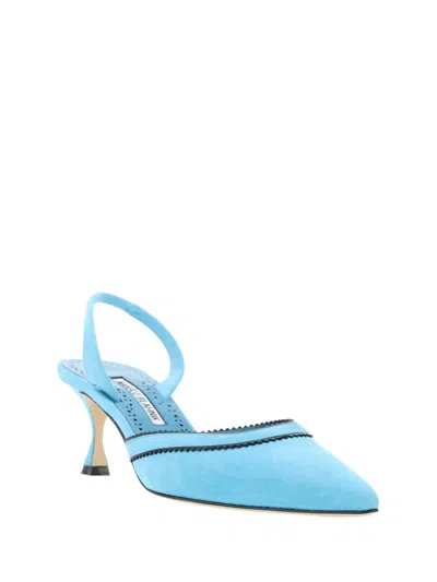 Shop Manolo Blahnik Pumps In Blue