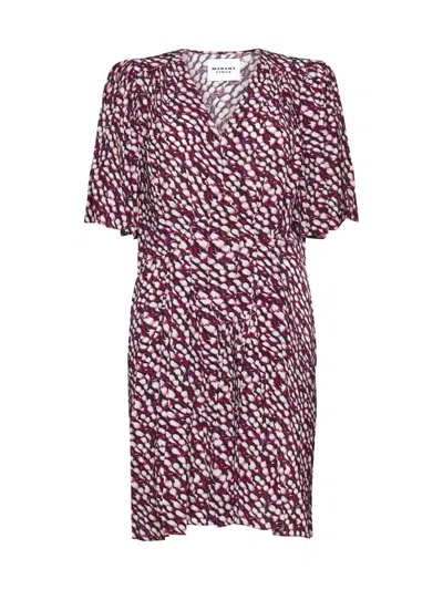 Isabel Marant Étoile Vedolia Abstract-print Minidress In Red