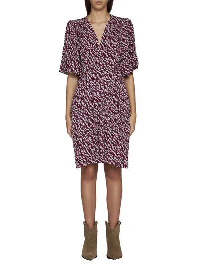 Isabel Marant Étoile Vedolia Abstract-print Minidress In Red
