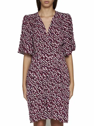 Isabel Marant Étoile Vedolia Abstract-print Minidress In Red