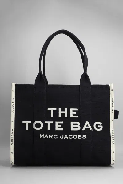 Marc Jacobs The Tote Bag In Canvas With Embroidered Logo In Black