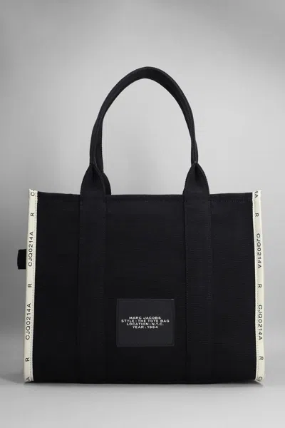 Marc Jacobs The Tote Bag In Canvas With Embroidered Logo In Black
