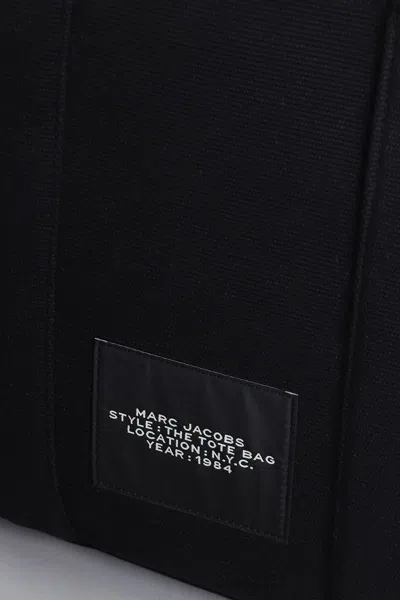 Marc Jacobs The Tote Bag In Canvas With Embroidered Logo In Black