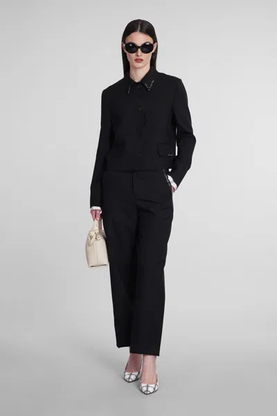 Marni Wool Trousers Inverted Pleats In Black