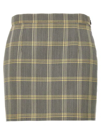 Shop Marni Prince Of Wales Mini Skirt In Multicolor