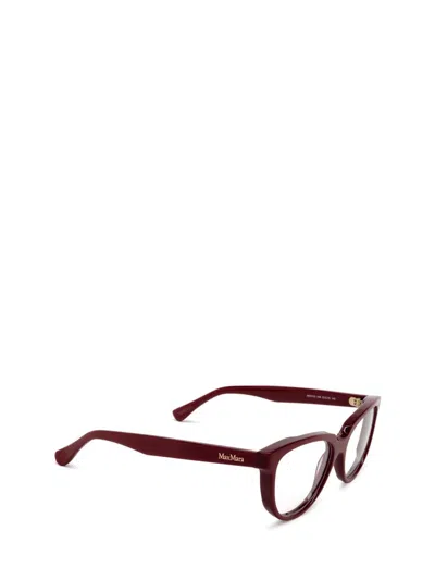 Shop Max Mara Eyeglasses In Shiny Dark Red