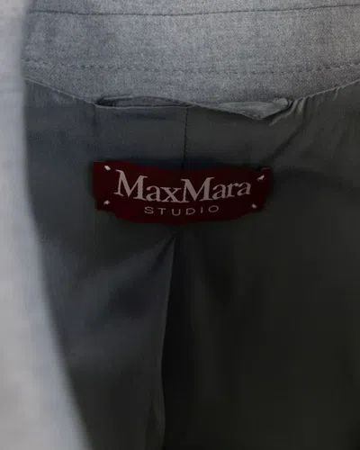 Max Mara Studio Double-breasted Blazer In Jersey In Grey